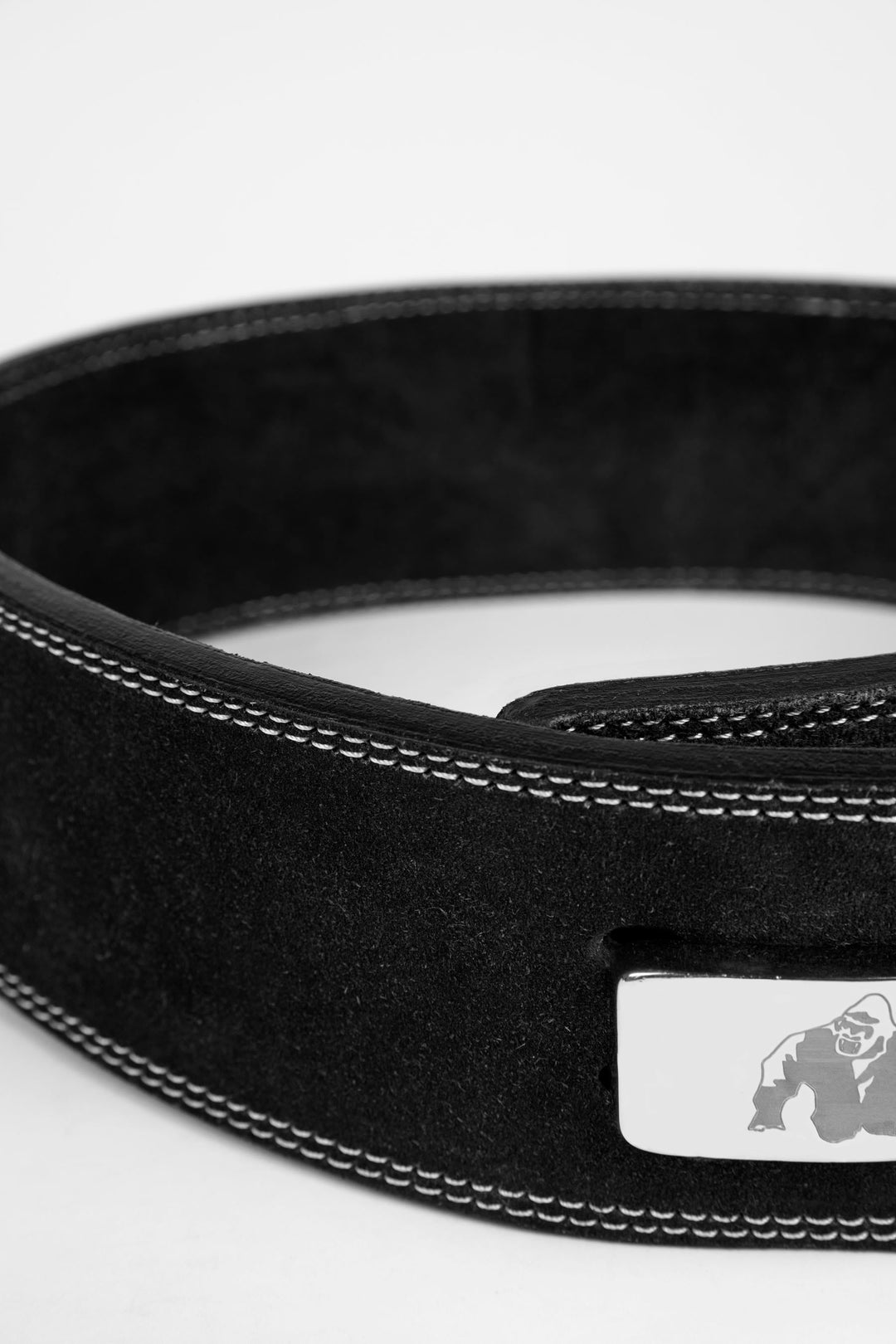 Gorilla Wear 4 Inch Leather Lever Belt - Black