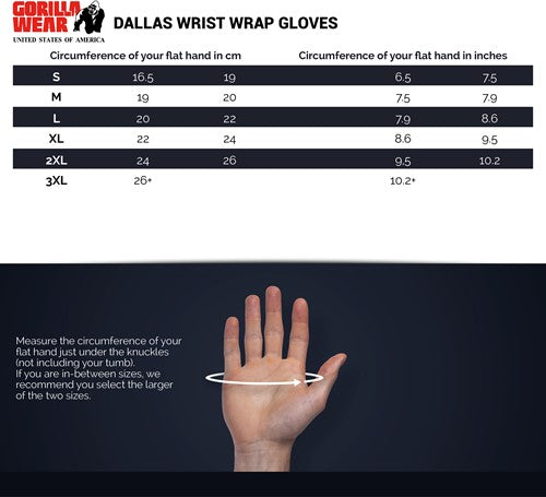 Dallas Wrist Wraps Gloves - Black/Blue –